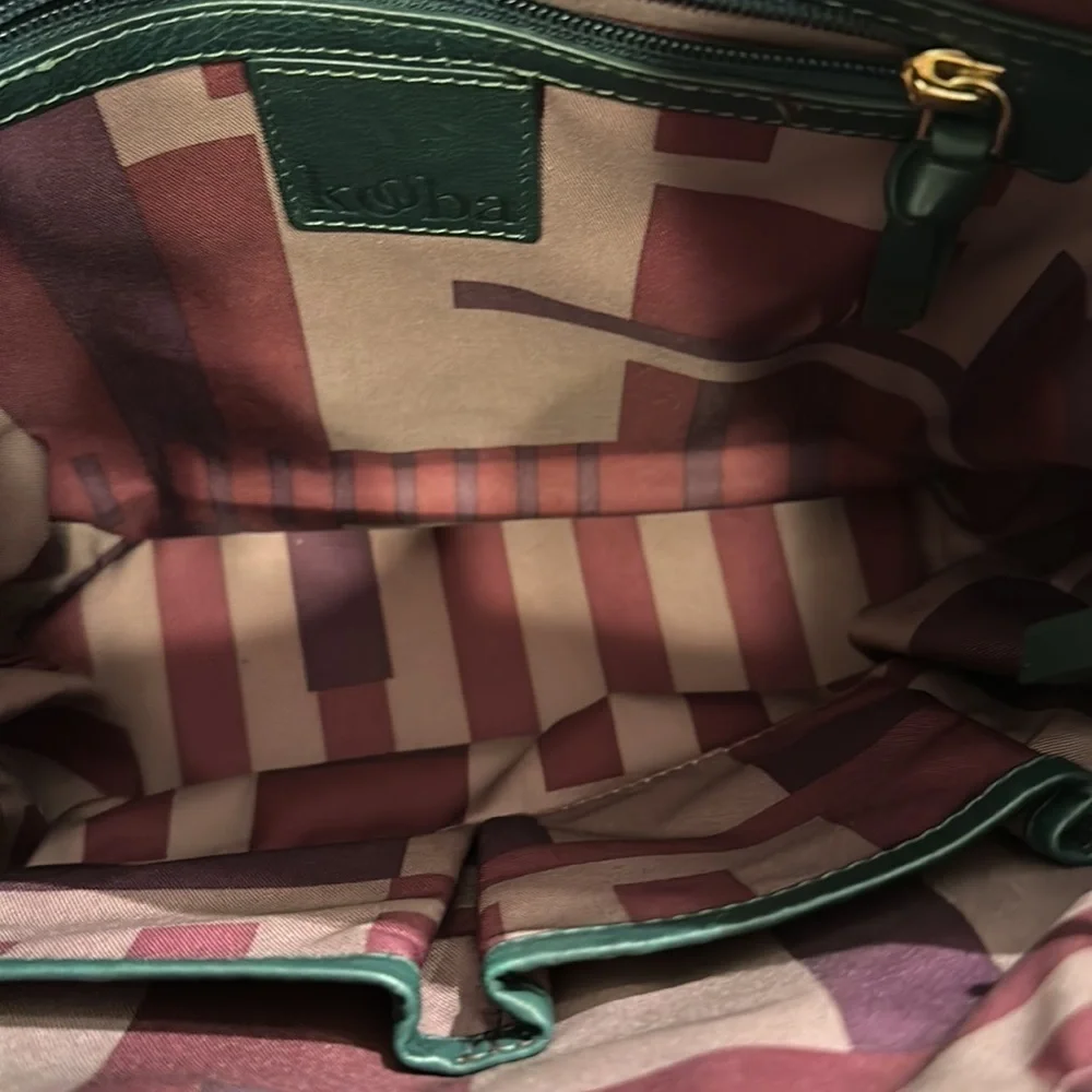 Kooba Limon Forest Green Leather Hobo Bag